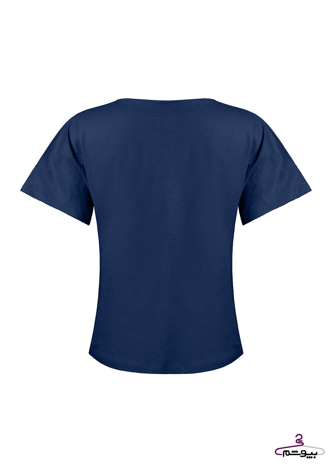 تی شرت زنانه آستین کیمونو توردار